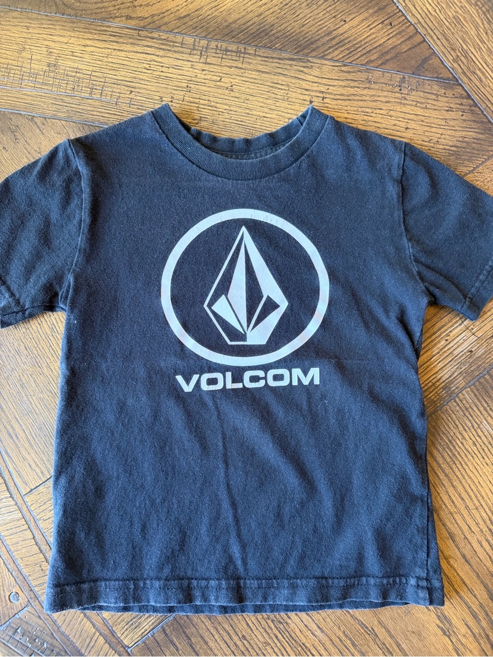 Volcom Black Tee with White Logo